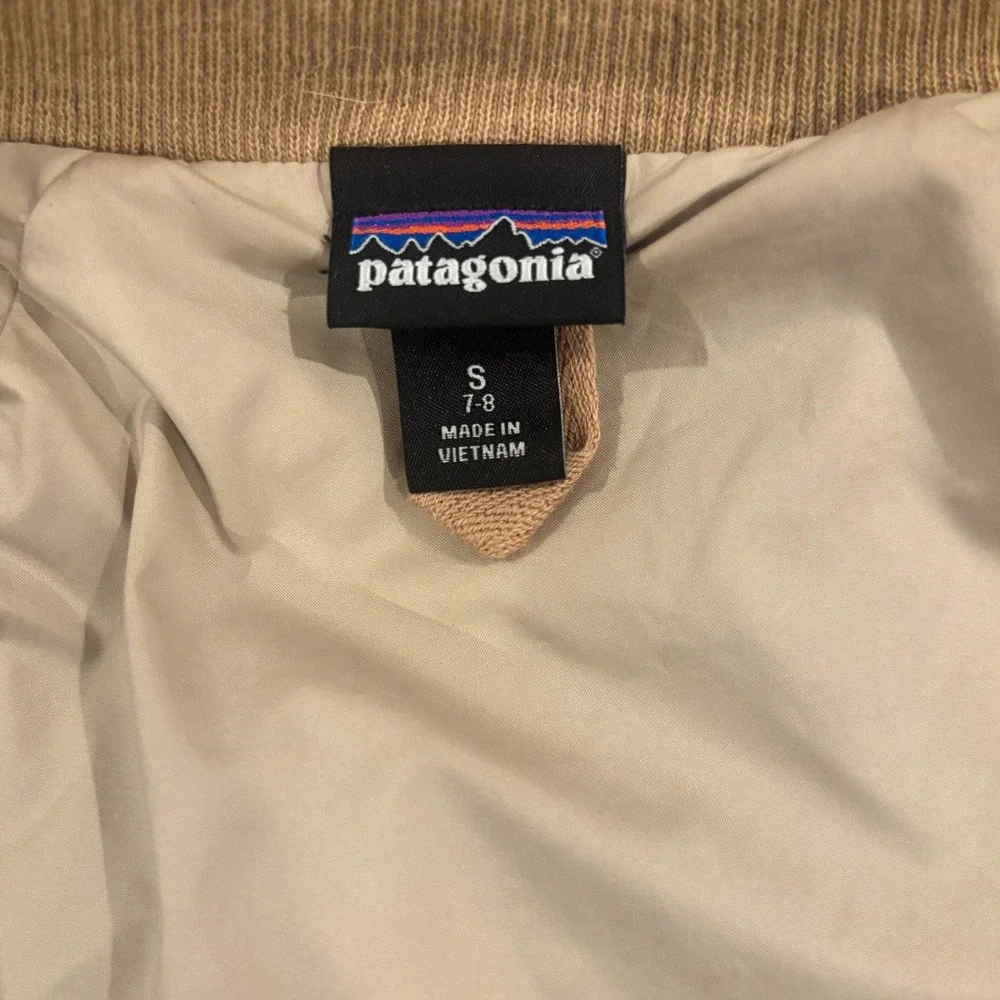 Patagonia Kids Grayling Brown Retro-X Bomber Fleece Jacket Size S 7-8 Granola